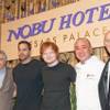 Photo: Robert De Niro, David Blaine, Ed Sheeran, Nobu Mat Photo: Robert De Niro, David Blaine, Ed Sheeran, Nobu Mat